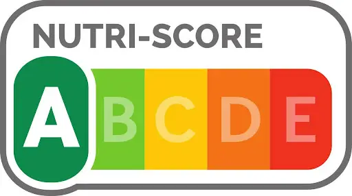 Nutri Score Indicator displaying the letters A to E and colors ranging from green to red.